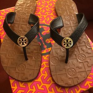 TORY BURCH Thora Leather Sandals Size 10
